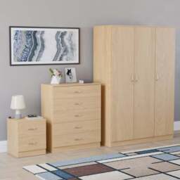 VIDA DESIGNS Riano Pine 3 Piece Bedroom Furniture Set - Wilko