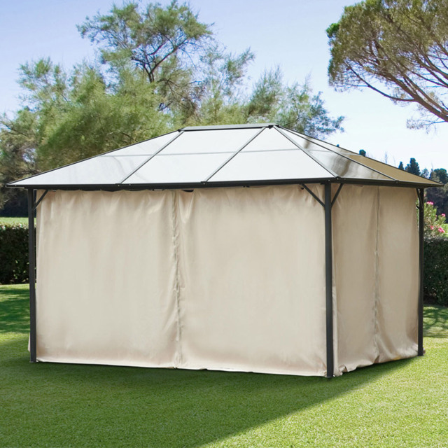 Outsunny 3 x 4m Beige Universal Replacement Gazebo Sidewall Panels 4 Pack - Cream - Wilko - image 1