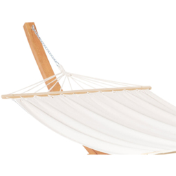 Outsunny White Hammock with Wooden Stand - Size: 392 x 120 x 102cm - Wilko - thumbnail 4