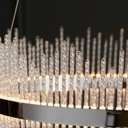 Merano Trapani Clear Glass Chrome Plate Pendant Light - Size: 70 x 70 x 163cm - Silver - Wilko - thumbnail 5