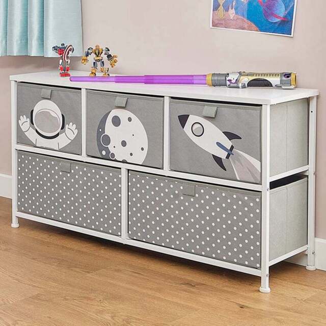 Liberty House Toys 5 Drawer Space Kids Storage Chest - Size: 55 x 100 x 30cm - Wilko - image 1