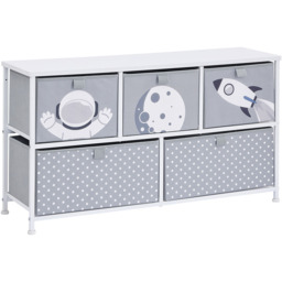 Liberty House Toys 5 Drawer Space Kids Storage Chest - Size: 55 x 100 x 30cm - Wilko - thumbnail 3