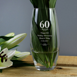 Personalised Memento Personalised 60 Years Bullet Vase - Size: 1.0 x 2.4 x 1.0cm - Clear - Wilko - thumbnail 3