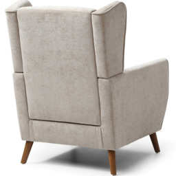 Lily Taupe Chenille Wingback Armchair - Size: 102 x 77 x 85.5cm - Kyoto Futons - Wilko - thumbnail 6