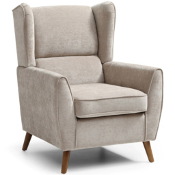 Lily Taupe Chenille Wingback Armchair - Size: 102 x 77 x 85.5cm - Kyoto Futons - Wilko - thumbnail 4