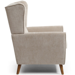 Lily Taupe Chenille Wingback Armchair - Size: 102 x 77 x 85.5cm - Kyoto Futons - Wilko - thumbnail 5