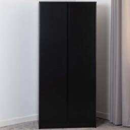 Seconique Malvern 2 Door Black Wardrobe - Wilko - thumbnail 1