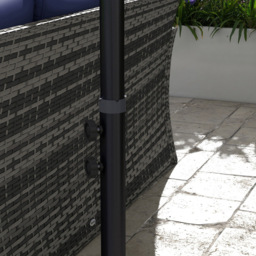 Outsunny Brown Crank Handle Cantilever Banana Parasol with Cross Base 3 x 2m - Size: 3m - Wilko - thumbnail 4