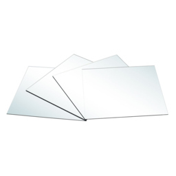 Living and Home 4 Pack Acrylic Adhesive Wall Mirror Tiles - Size: 30 x 30cm - Clear - Wilko - thumbnail 3