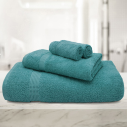 Mayfair Egyptian Cotton Ocean Bath Towel Set of 2 - Blue - Wilko - thumbnail 3