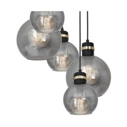 Milagro Omega Circ Black Pendant Lamp 230V - Size: 40 x 40 x 100cm - Wilko - thumbnail 4