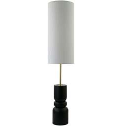Ramona Floor Lamp - Black and Gold - Wilko