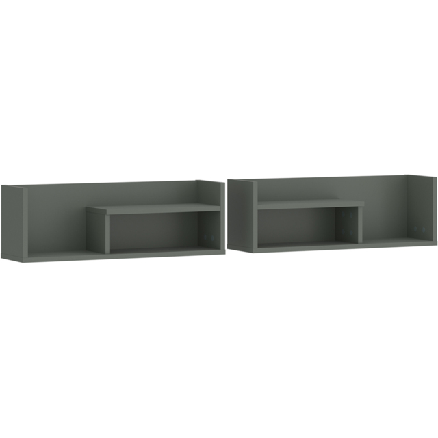 Furniture To Go Arundelf 3 Shelf Green Wall Shelf 2 Pack - Wilko - image 1