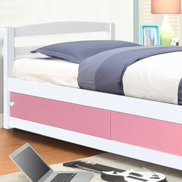 Brooklyn Single Pink Wooden Storage Bed Frame - Wilko - thumbnail 3