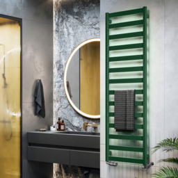 Terma Vivo Matt Green Heated Towel Rail 2019 BTU 1630 x 500mm - Size: 163 x 50 x 7.2cm - Wilko - thumbnail 3