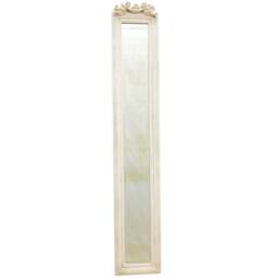 Acacia Home Antique White Elegant Slim Wall Mirror 109 x 13cm - Wilko - thumbnail 1