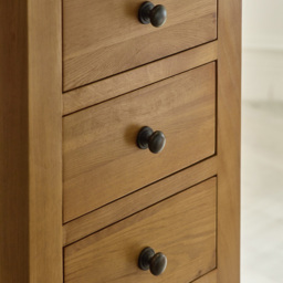 Julian Bowen Marlborough 7 Drawer White Oak Narrow Chest of Drawers - Wood - Wilko - thumbnail 6