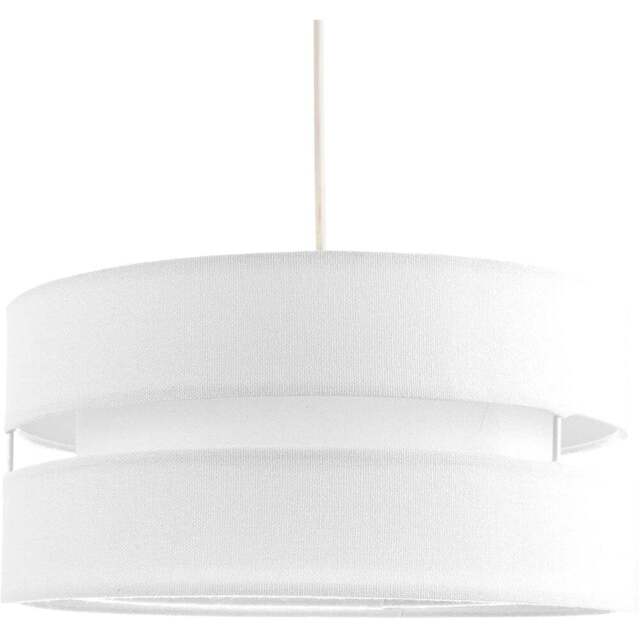 Happy Homewares 3 Tier White Linen Fabric Pendant Shade - Size: 17 x 35 x 35cm - Wilko - image 1