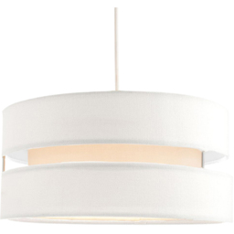 Happy Homewares 3 Tier White Linen Fabric Pendant Shade - Size: 17 x 35 x 35cm - Wilko - thumbnail 3