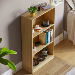 VIDA DESIGNS Cambridge 3 Shelf Oak Medium Bookcase - Brown - Wilko - thumbnail 5
