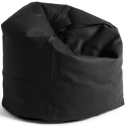 Kaikoo Black Faux Leather Beanbag - Size: 45  x 45  x 60cm - Wilko - thumbnail 3