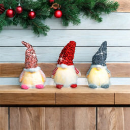 Xmas Haus Red Sparkly Light Up Festive Gonk Decoration - Size: 200 x 130 x 130cm - Wilko - thumbnail 6
