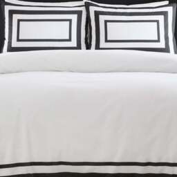 Oxford Border Duvet Set Monochrome Superking - Size: Super King - Divante - Wilko - thumbnail 7