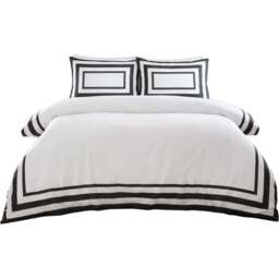 Oxford Border Duvet Set Monochrome Superking - Size: Super King - Divante - Wilko - thumbnail 3
