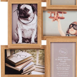 Canterbury Wooden 15 Aperture Frame 6 x 4 inch - Size: A6 - Brown - The Port. Co Gallery - Wilko - thumbnail 6