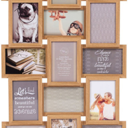 Canterbury Wooden 15 Aperture Frame 6 x 4 inch - Size: A6 - Brown - The Port. Co Gallery - Wilko - thumbnail 7