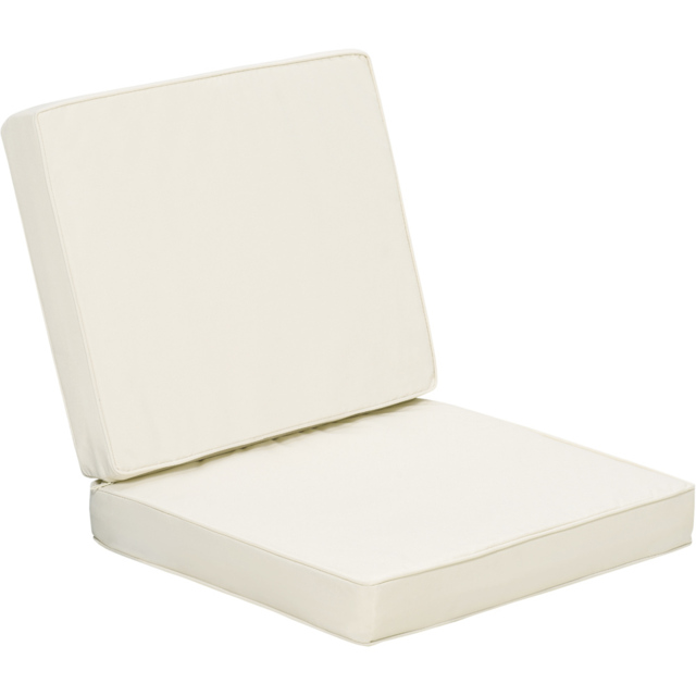 Outsunny Cream White Seat and Back Garden Cushion Set - Size: 2 Piece - Wilko - image 1