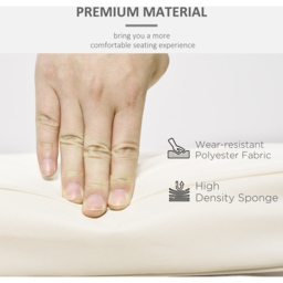 Outsunny Cream White Seat and Back Garden Cushion Set - Size: 2 Piece - Wilko - thumbnail 6