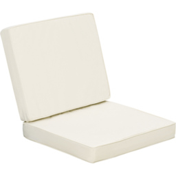 Outsunny Cream White Seat and Back Garden Cushion Set - Size: 2 Piece - Wilko