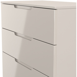 Crowndale Milan 4 Drawer Kashmir Gloss and Kashmir Deep Chest of Drawers Ready Assembled - Kashmir Gloss & Kashmir - Wilko - thumbnail 5