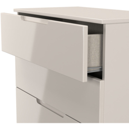 Crowndale Milan 4 Drawer Kashmir Gloss and Kashmir Deep Chest of Drawers Ready Assembled - Kashmir Gloss & Kashmir - Wilko - thumbnail 6