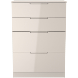 Crowndale Milan 4 Drawer Kashmir Gloss and Kashmir Deep Chest of Drawers Ready Assembled - Kashmir Gloss & Kashmir - Wilko - thumbnail 4