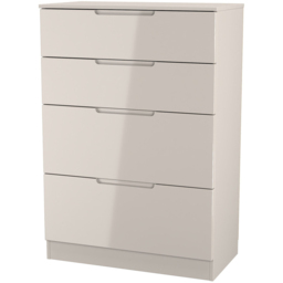 Crowndale Milan 4 Drawer Kashmir Gloss and Kashmir Deep Chest of Drawers Ready Assembled - Kashmir Gloss & Kashmir - Wilko - thumbnail 3