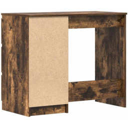 vidaXL 3 Drawer Computer Desk with Keyboard Tray Smoked Oak - Size: 76 x 90 x 45cm - Brown - Wilko - thumbnail 7