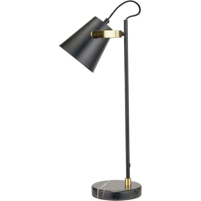 Pacific Lifestyle Theia Black and Brushed Brass Table Lamp - Wilko - image 1