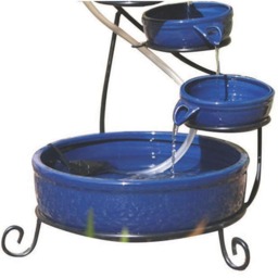 Bermuda Ocean Cascade Water Feature - Size: 32 x 32 x 53cm - Blue - Bermuda Water Gardens - Wilko - thumbnail 4