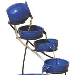 Bermuda Ocean Cascade Water Feature - Size: 32 x 32 x 53cm - Blue - Bermuda Water Gardens - Wilko - thumbnail 3