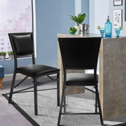 Costway Set of 2 Black Steel Folding Chair - Multi - Wilko - thumbnail 6