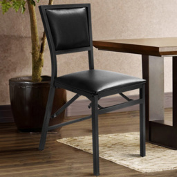 Costway Set of 2 Black Steel Folding Chair - Multi - Wilko