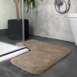 Allure Bath Fashions Mocha L Shape Corner Shower Mat 35 x 70cm - Brown - Wilko - thumbnail 3
