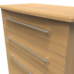 Crowndale Sherwood 4 Drawer Oak Deep Chest of Drawers - Brown - Wilko - thumbnail 6