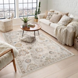 Desire Rugs Maia Beige Lagoon Floral Non Slip Rug 120 x 180cm - Cream - Wilko - thumbnail 3