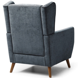 Lily Denim Chenille Wingback Armchair - Size: 102 x 77 x 85.5cm - Kyoto Futons - Wilko - thumbnail 6