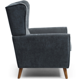 Lily Denim Chenille Wingback Armchair - Size: 102 x 77 x 85.5cm - Kyoto Futons - Wilko - thumbnail 5