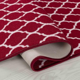 Desire Rugs Havana Red Trellis Anti Slip Door Mat 300 x 80cm - Size: 80 x 300cm - Wilko - thumbnail 4