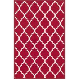 Desire Rugs Havana Red Trellis Anti Slip Door Mat 300 x 80cm - Size: 80 x 300cm - Wilko - thumbnail 1